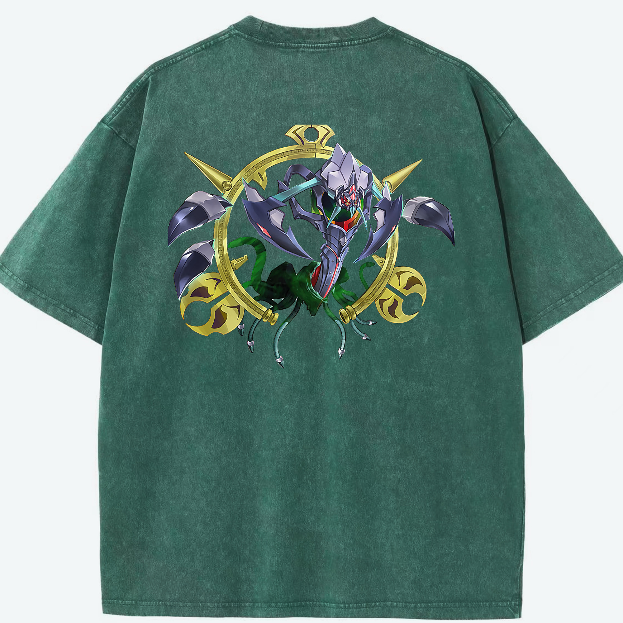 （画像用） 遊☆戯☆王 Yu-Gi-Oh! 綿100% ヴィンテージ風 半袖Tシャツ（背面プリント）